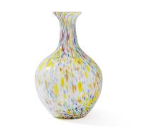 Vaso rotondo in vetro soffiato a mano in stile murano, 31,8 cm di altezza, a bocca larga, per caminetto, tavolo da pranzo, centrotavola, ingresso, soggiorno, decorazione per matrimoni, decorazione per