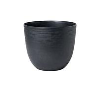 Vaso Rotondo Indoor e Outdoor Tera con Riserva D'acqua Over Black Ø58 cm in Plastica Nero