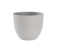 Vaso Rotondo Indoor e Outdoor Tera con Riserva D'acqua Over Cloud Ø48 cm in Plastica Grigio Chiaro