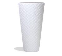 Vaso rotondo Matuba Slim moderno texture treccia di bamboo fioriera plastica