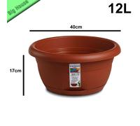 Vaso Rotondo per Fiori Piante Ciotola Capri Giardino Balcone con Riserva Acqua