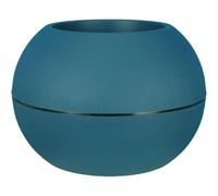 Vaso rotondo Riviera Granit Boule blu 50 cm 18 L doppia parete effetto granito