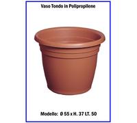 Vaso Rotondo Rosso Tondo Fioriera da Interno Esterno per Piante Fiori Giardino