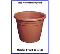 Vaso Rotondo Rosso Tondo Fioriera da Interno Esterno per Piante Fiori Giardino