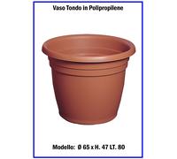 Vaso Rotondo Rosso Tondo Fioriera da Interno Esterno per Piante Fiori Giardino