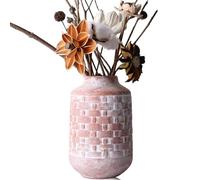 Vaso rustico in ceramica arancione da 17,8 cm, vaso Wabi-Sabi, piccolo vaso vintage in terracotta, vaso da fiori decorativo in ceramica per decorazione domestica, tavolo, soggiorno, decorazione per