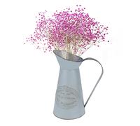 Vaso rustico primitivo in stile francese antico, vaso in metallo, vaso per
