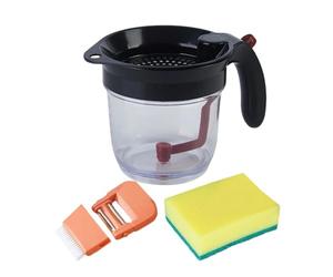 Vaso separatore di grasso - Preservazione dei nutrienti della dieta fitness | Separatore di sugo multiuso con filtro per olio per dieta fitness pasto postpartum inaugurazione della casa comp