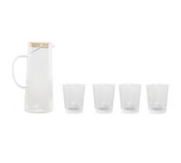 VASO SET 5 BOROSILICATO 8X8X9,5 245ML JARRA 1200