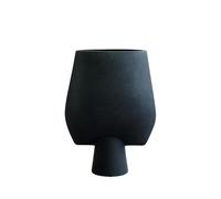 Vaso Sfera Quadrato Grande Nero