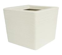 Vaso Shabby Cubo 35 cm Bianco Perla