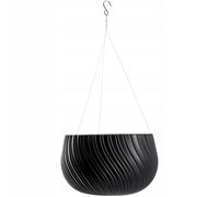 Vaso sospeso KADAX, cesto sospeso con catena e gancio, 32 cm, antracite