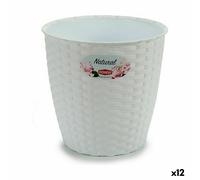 Vaso Stefanplast Bianco Plastica 19 x 17,5 x 19 cm [12 Unità]