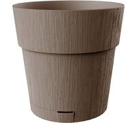Vaso Stefanplast Ethica 40 cm Deposito acqua 2 L Grigio Texture Legno verticale