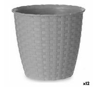 Vaso Stefanplast Grigio Plastica 14 x 13 x 14 cm [12 Unità]