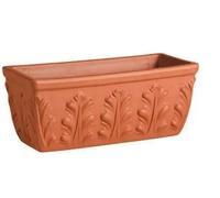 Vaso Terracotta Giardino Decorato Arredamento Cassetta Roma 32cm