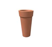 Vaso Tondo Alto Bordato Moderno con ripiano h43/70/92/105/130cm in Resina arredo
