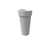 Vaso Tondo Alto Bordato Moderno con ripiano h43/70/92/105/130cm in Resina arredo