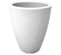 Vaso Tondo Bianco Adone Per Arredamento Interno Ed Esterno Cm.30X38H
