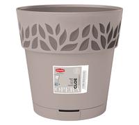 VASO TONDO 'CLOE' Ø 25 x h.25 - greige/grigio quarzo