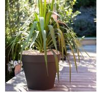 Vaso tondo EDA toscano - Ø 48 x H 40 cm - 43 L - Grigio antracite