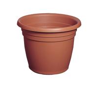 Vaso Tondo in plastica per Piante, Colore Terracotta in 13 Misure da ø 16 a Ø 85