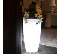 Vaso Tondo 'Stilo Lamp' Con Luce Interna. In Polietilene Colorato. Dal Design Elegante In Puro Stile Moderno, È Un Ottimo Complemento D'Arredo E Si Abbina A Molteplici Ambienti Nei Quali Viene Collocato.