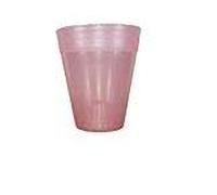 VASO TRASPARENTE PER ORCHIDEE ROSA CON IL FONDO SOLLEVATO DA CM 13