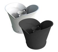 VASO 'TULIPANO' IN SET cm 34,5 x 19 x h 30 Lt. 5 - bianco