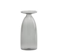Vaso Un Fiore 120 in Vetro borosilicato soffiato a Mano Colore Grigio, complemento d'arredo elegante per composizioni floreali e design moderno