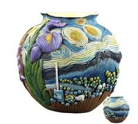 Vaso unico, luce artistica a stella, vaso artistico in resina, vaso per fiori a forma di stella, contenitore per piante in vaso, vasi da fiori decorativi, artigianato colorato fatto a mano per interni