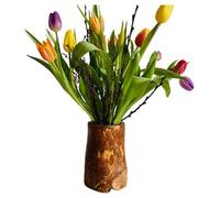 Vaso Valentina in legno d'ulivo