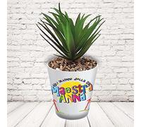 Vaso Vasetto ''I COLORI DELLA VITA CON NOME'' in ceramica per pianta Personalizzato, idea regalo di classe fine anno scolastico Maestra asilo nido, scuola materna, elementare infanzia e primaria