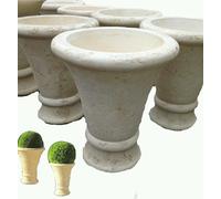 vaso vasi fioriera 50x60 in cemento e marmo travertino cono da giardino esterno