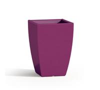 VASO RESINA H50 LUCIDO VIOLA QUADRATO ARREDO MODERNO MADE IN ITALY DESIGN