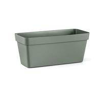 Vaso veca Fioriera da giardino Cleo in plastica resistente con ruote cm 60 terra laguna