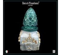 vaso vintage decorazioni casa pozione magica strega scultura 3d pigna castello