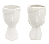 Vaso Viso Design D 10 H 20 Decorazione Interni Casa Piante Fiori Creativo (Mani)