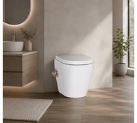 Vaso Wc con Trituratore e Bidet Integrato Techno Flux 48 in Ceramica Bianca