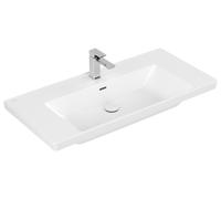 Vasque à poser Villeroy & Boch Subway 3.0, 1 trou pour robinet, avec trop-plein, non rectifié, 1000x470mm, 4A70A5RW, 4A70A5RW, Colorazione: Bianco pietra ceramicaPiù