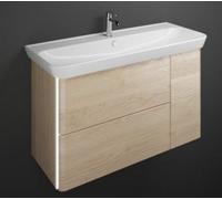 Vasque en céramique burgbad Iveo avec meuble sous-lavabo, éclairage LED du meuble sous-lavabo inclus, version droite, largeur : 1200mm, SFFR120RF2747G0169, SFFR120RF2747G0169, Colorazione: Rovere Deco
