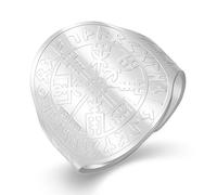 VASSAGO Anello Con Bussola Pirata Viking Vegvisir Per Uomo E Donna In Acciaio Inossidabile Regolabile Anelli Con Rune Vichinghe Ascia E Simbolo Valknut Gioielli Ispirati Alla Mitologia Norrena