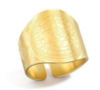 VASSAGO Anello Con Simbolo Om Per Uomo E Donna Anelli Con Simbolo Sri Yantra Sanscrito Aum Ohm E Mandala Gioielli Buddisti Per La Guarigione Spirituale Lo Yoga E La Meditazione Amuleti E Regali