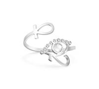 VASSAGO Anello in Egitto Ankh Occhio di Horus Ankh Croce Anelli Aperti in Acciaio Inox Antico Egitto Occhio di Ra Chiave della Vita Protezione Amuleto Gioielli Religiosi per Donne Uomini, Acciaio