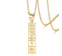 VASSAGO Antico simbolo egiziano collane ankh croce occhio di horus collana ciondolo vintage piramidi egiziane collana ciondolo mezzo sole collana amuleto fortunato gioielli regalo