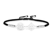 VASSAGO Bracciale con nodo di strega Tetragrammaton, pentagramma, nodo celtico, ciondolo nome di Dio, corda intrecciata regolabile, protezione della stregoneria, gioielli pagani per uomo e donna