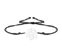 VASSAGO Bracciale da donna con quadrifoglio, in acciaio inox, con quadrifoglio, portafortuna, alla moda, idea regalo per le donne, Misura unica, Acciaio inossidabile, Nessuna pietra preziosa