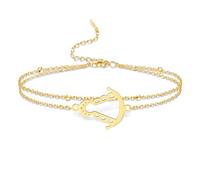 VASSAGO Bracciale della Vergine Maria per donna Bracciale Virgen de Guadalupe in acciaio inossidabile fatto a mano con corda intrecciata Regalo religioso cristiano per cresima (oro stratificato)