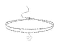 VASSAGO Bracciale in acciaio inossidabile con quadrifoglio per donna, bracciale portafortuna a maglie, gioiello regalo alla moda per donna, One Size, Acciaio inossidabile, Nessuna gemma