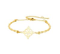 VASSAGO Bracciale Nodo Delle Streghe per Donne Uomini | Acciaio Inossidabile Nodo Celtico Della Strega Regolabile, Wicca Stregoneria Pagana Amuleto Gioielli Regalo